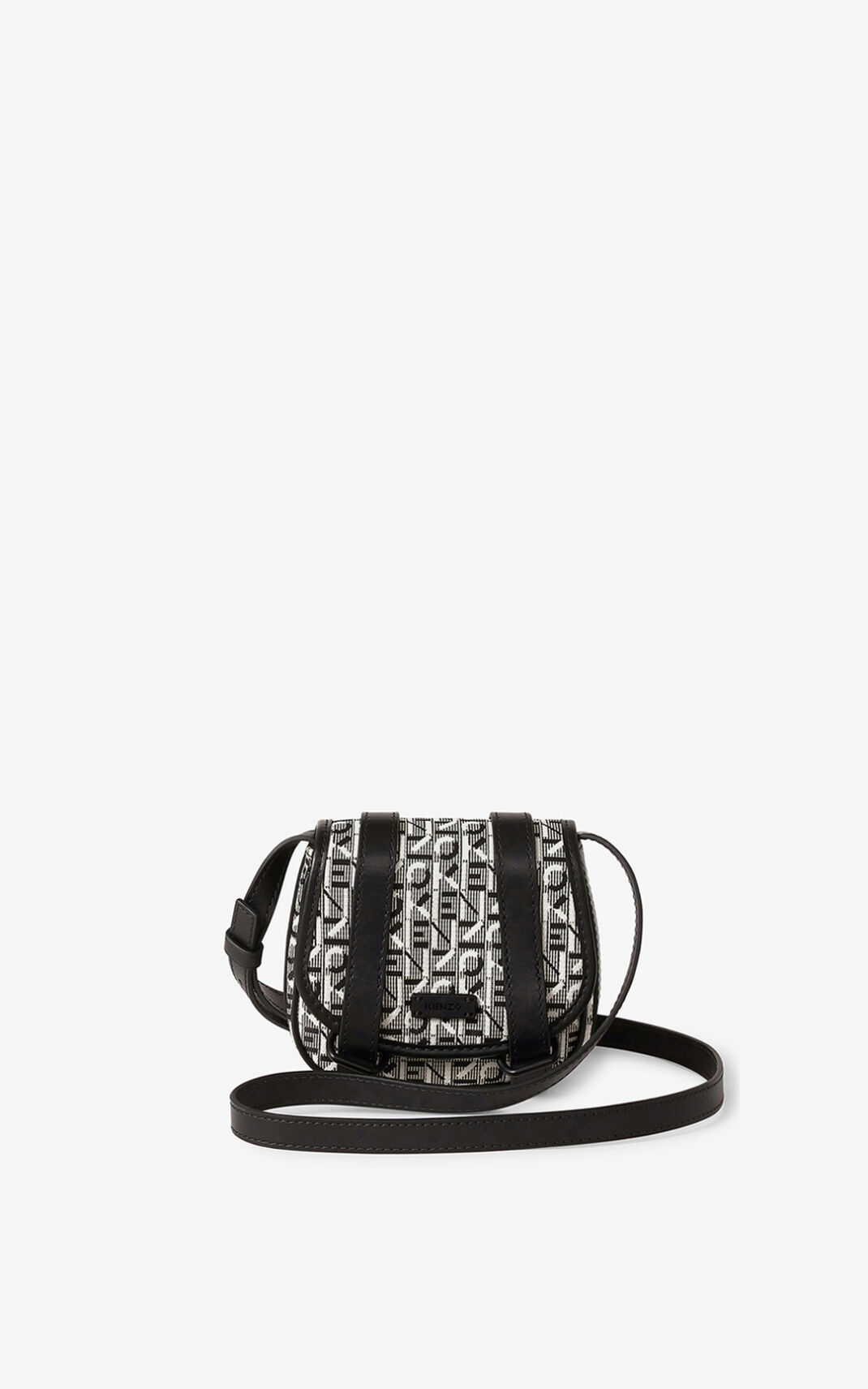 Kenzo Courier mini jacquard Bolso De Mano Mujer Gris | 9725164-KC